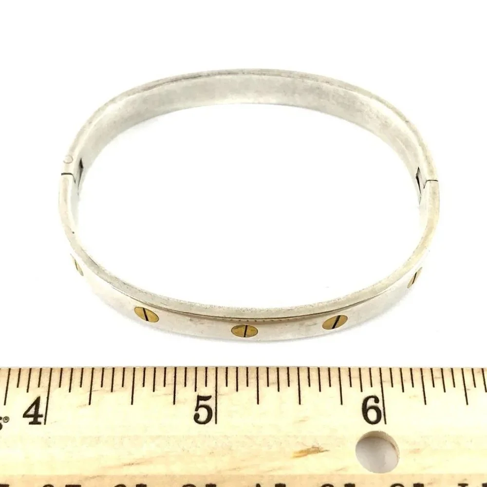 Vintage Taxco Mexico TB-94 Sterling Silver 925 Bangle Bracelet - Picture 3 of 3